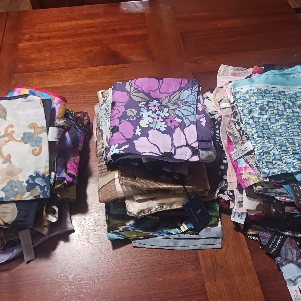 100% silk scarfs